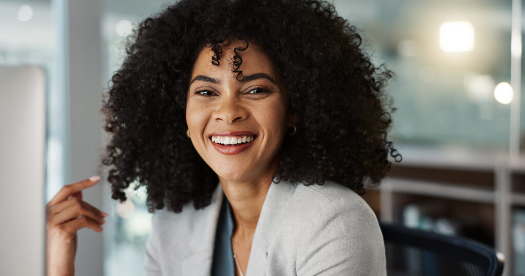 Smiling patient with healthy teeth after dental care in Sunset Hills MO