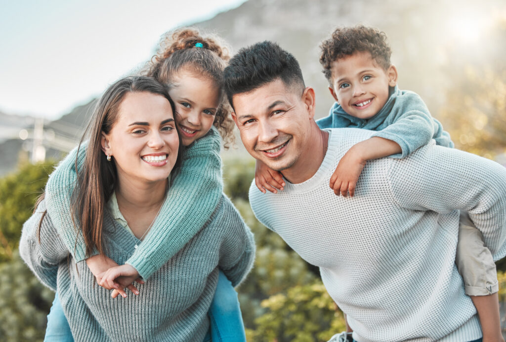 Smiling family representing family dental care in Sunset Hills MO